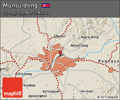 Shaded Relief 3D Map of Munsu-dong