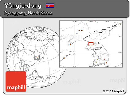 Blank Location Map of Yŏngju-dong