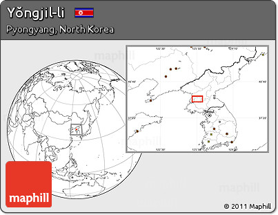 Blank Location Map of Yŏngjil-li
