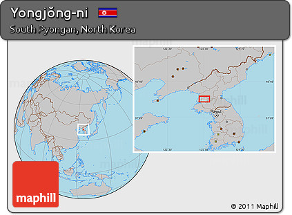 Gray Location Map of Yongjŏng-ni