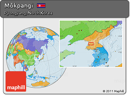 Political Location Map of Mŏkpangi