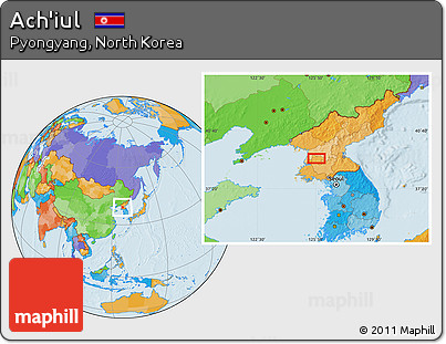 Political Location Map of Ach'iul