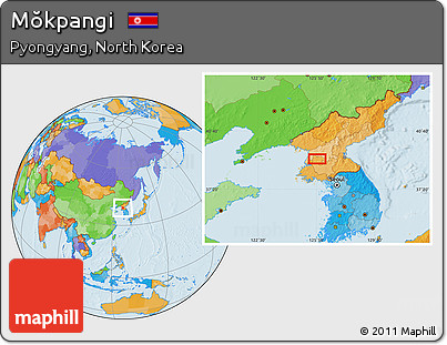 Political Location Map of Mŏkpangi
