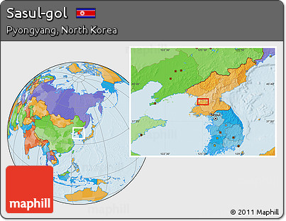 Political Location Map of Sasul-gol