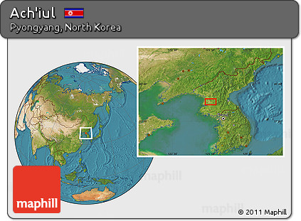 Satellite Location Map of Ach'iul