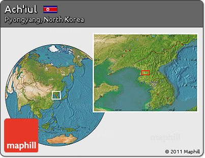 Satellite Location Map of Ach'iul