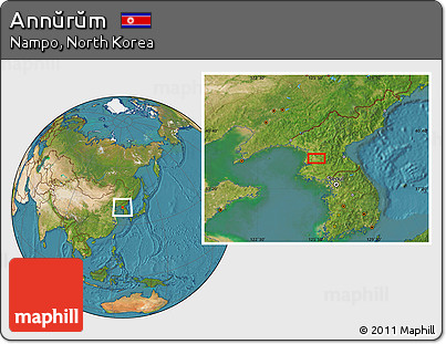 Satellite Location Map of Annŭrŭm