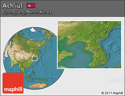 Satellite Location Map of Ach'iul