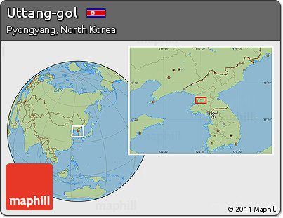 Savanna Style Location Map of Uttang-gol