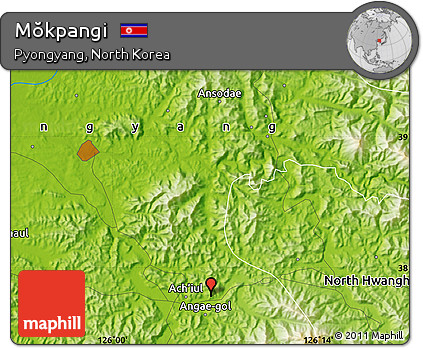 Physical Map of Mŏkpangi