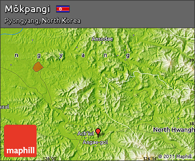 Physical Map of Mŏkpangi