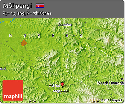 Physical Map of Mŏkpangi