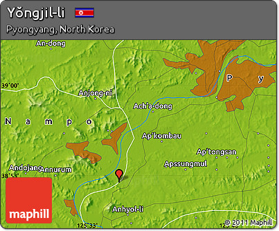 Physical Map of Yŏngjil-li