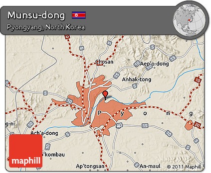 Shaded Relief Map of Munsu-dong