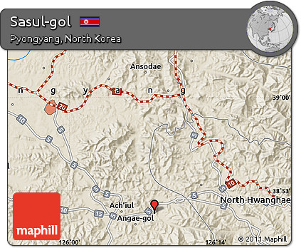 Shaded Relief Map of Sasul-gol