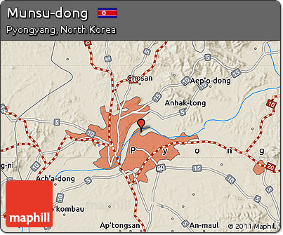 Shaded Relief Map of Munsu-dong
