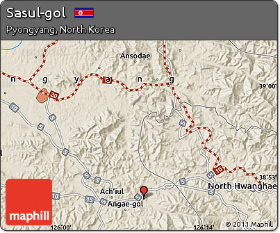 Shaded Relief Map of Sasul-gol