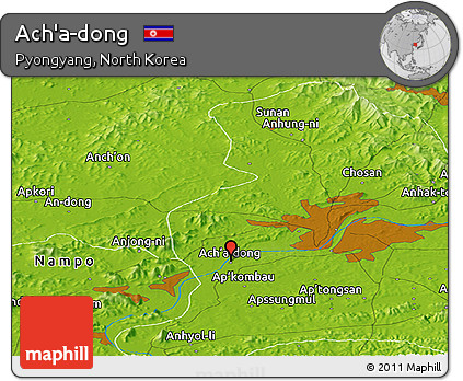Physical Panoramic Map of Ach'a-dong