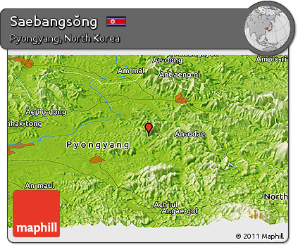 Physical Panoramic Map of Saebangsŏng
