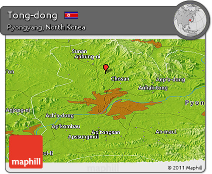 Physical Panoramic Map of Tong-dong