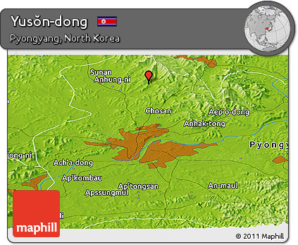 Physical Panoramic Map of Yusŏn-dong