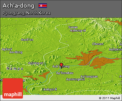 Physical Panoramic Map of Ach'a-dong