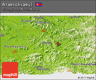 Physical Panoramic Map of Araesoksaeul