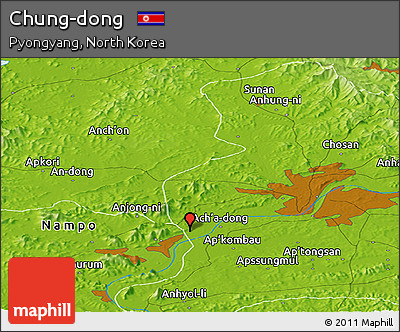 Physical Panoramic Map of Chung-dong