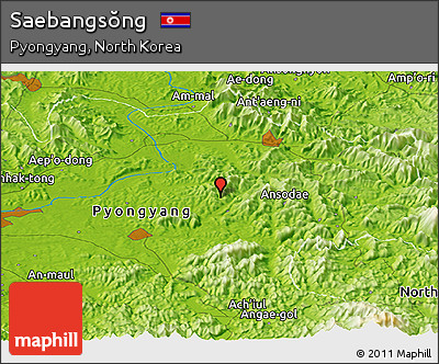 Physical Panoramic Map of Saebangsŏng