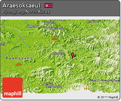 Physical Panoramic Map of Araesoksaeul