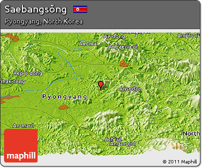 Physical Panoramic Map of Saebangsŏng