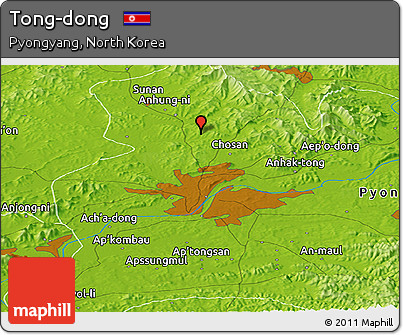 Physical Panoramic Map of Tong-dong