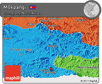 Political Panoramic Map of Mŏkpangi