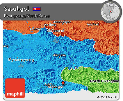 Political Panoramic Map of Sasul-gol