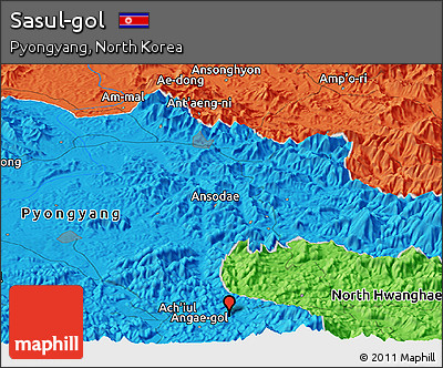 Political Panoramic Map of Sasul-gol