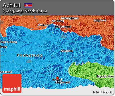 Political Panoramic Map of Ach'iul