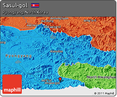 Political Panoramic Map of Sasul-gol