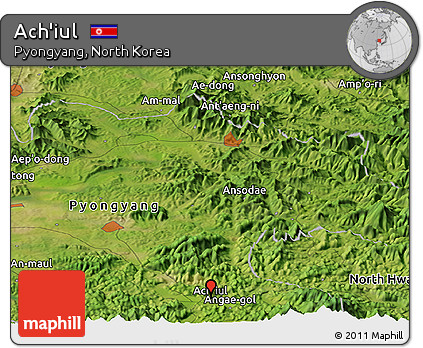 Satellite Panoramic Map of Ach'iul