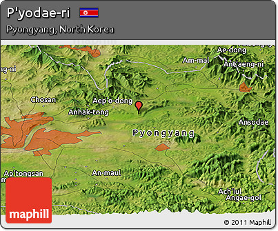 Satellite Panoramic Map of P'yodae-ri