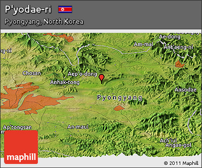 Satellite Panoramic Map of P'yodae-ri