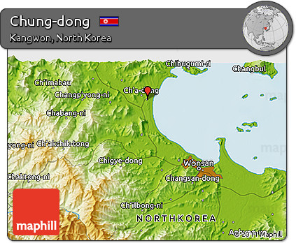 Physical 3D Map of Chung-dong