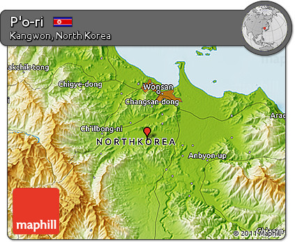 Physical 3D Map of P'o-ri
