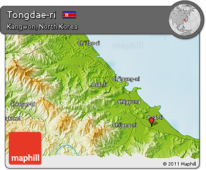 Physical 3D Map of Tongdae-ri