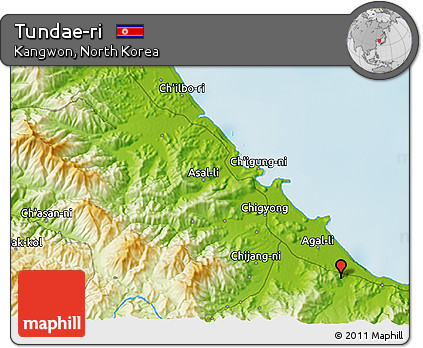 Physical 3D Map of Tundae-ri