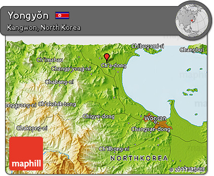 Physical 3D Map of Yongyŏn