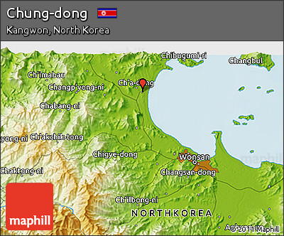 Physical 3D Map of Chung-dong