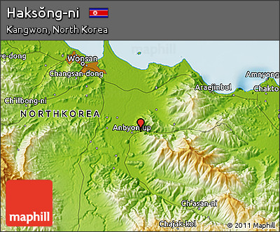 Physical 3D Map of Haksŏng-ni