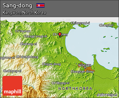 Physical 3D Map of Sang-dong