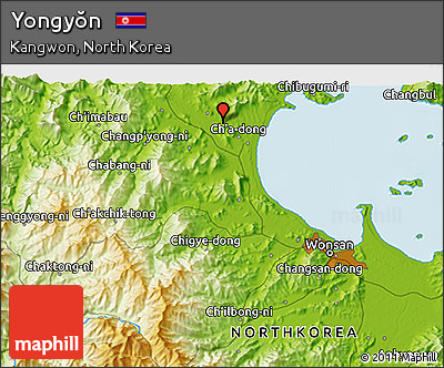 Physical 3D Map of Yongyŏn