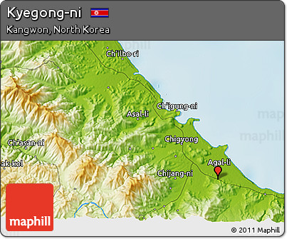 Physical 3D Map of Kyegong-ni